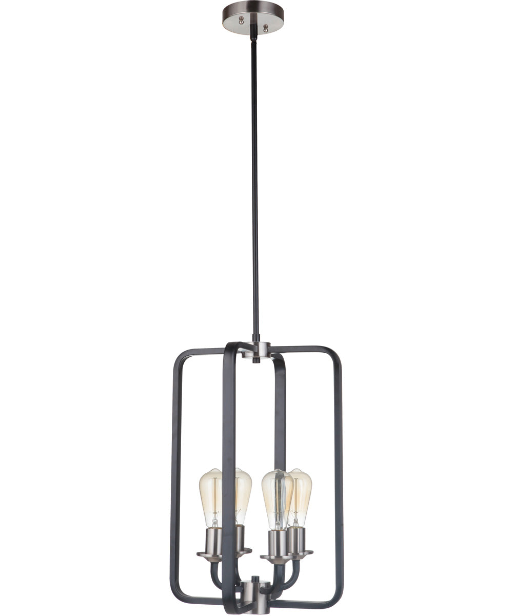 Randolph 4-Light Foyer Light Flat Black/Brushed Polished Nickel