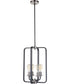 Randolph 4-Light Foyer Light Flat Black/Brushed Polished Nickel