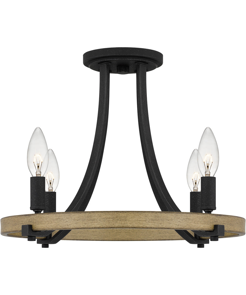 Colombes 4-light Semi Flush Mount Grey Ash