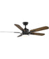 Claret 5-Blade Reversible Antique Wood/Chestnut 54-Inch LED Transitional Ceiling Fan Oil Rubbed Bronze