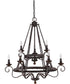 Noble 9-light Chandelier Rustic Black