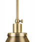 Hinton 1-Light Modern Farmhouse Pendant Vintage Brass