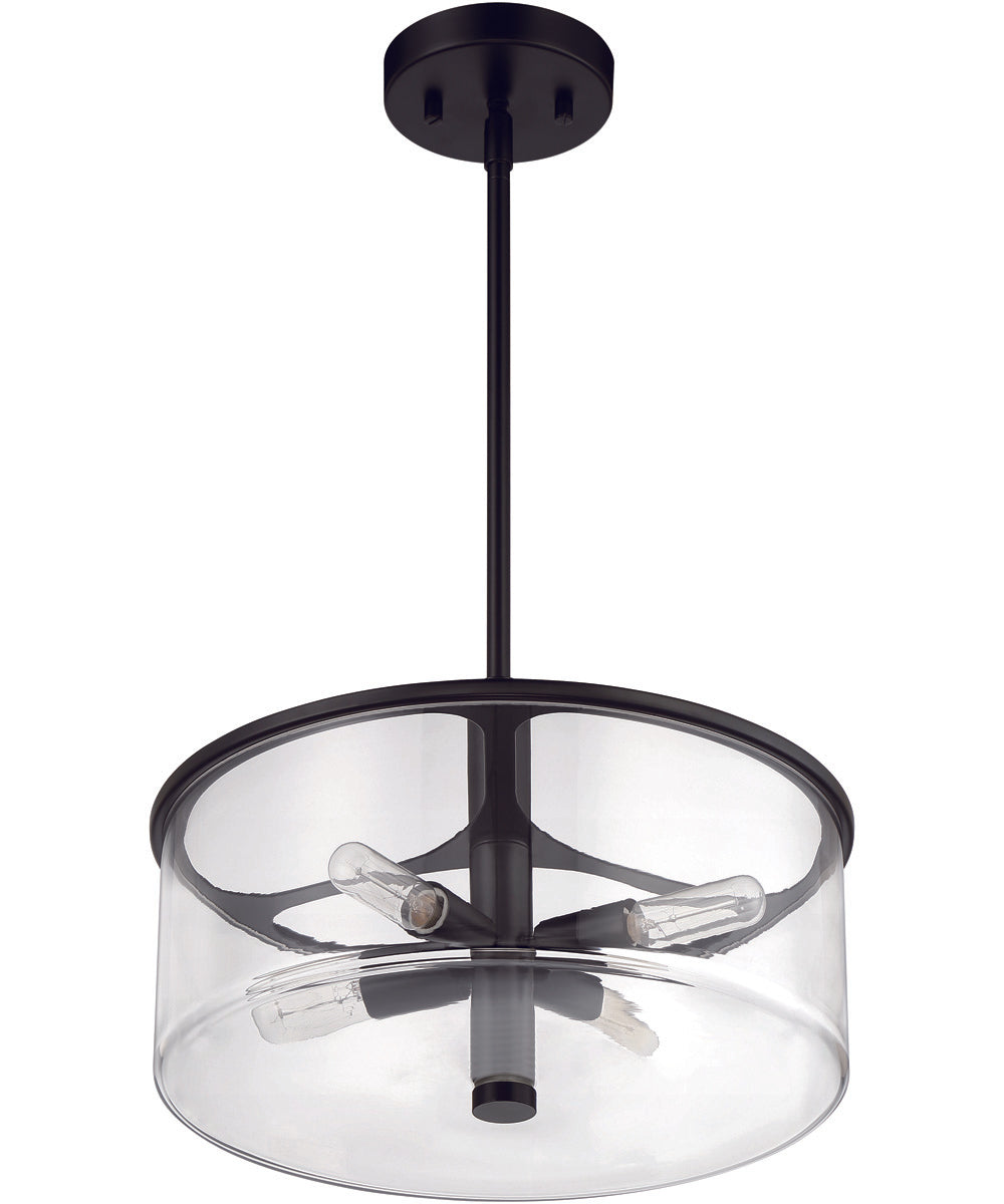 Hailie 4-Light Pendant Flat Black