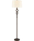 Hammered Home Floor Lamp Bronze/a Natural Linen Shade