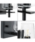 Calais 1-Light New Traditional Clear Glass Bath Vanity Light Matte Black