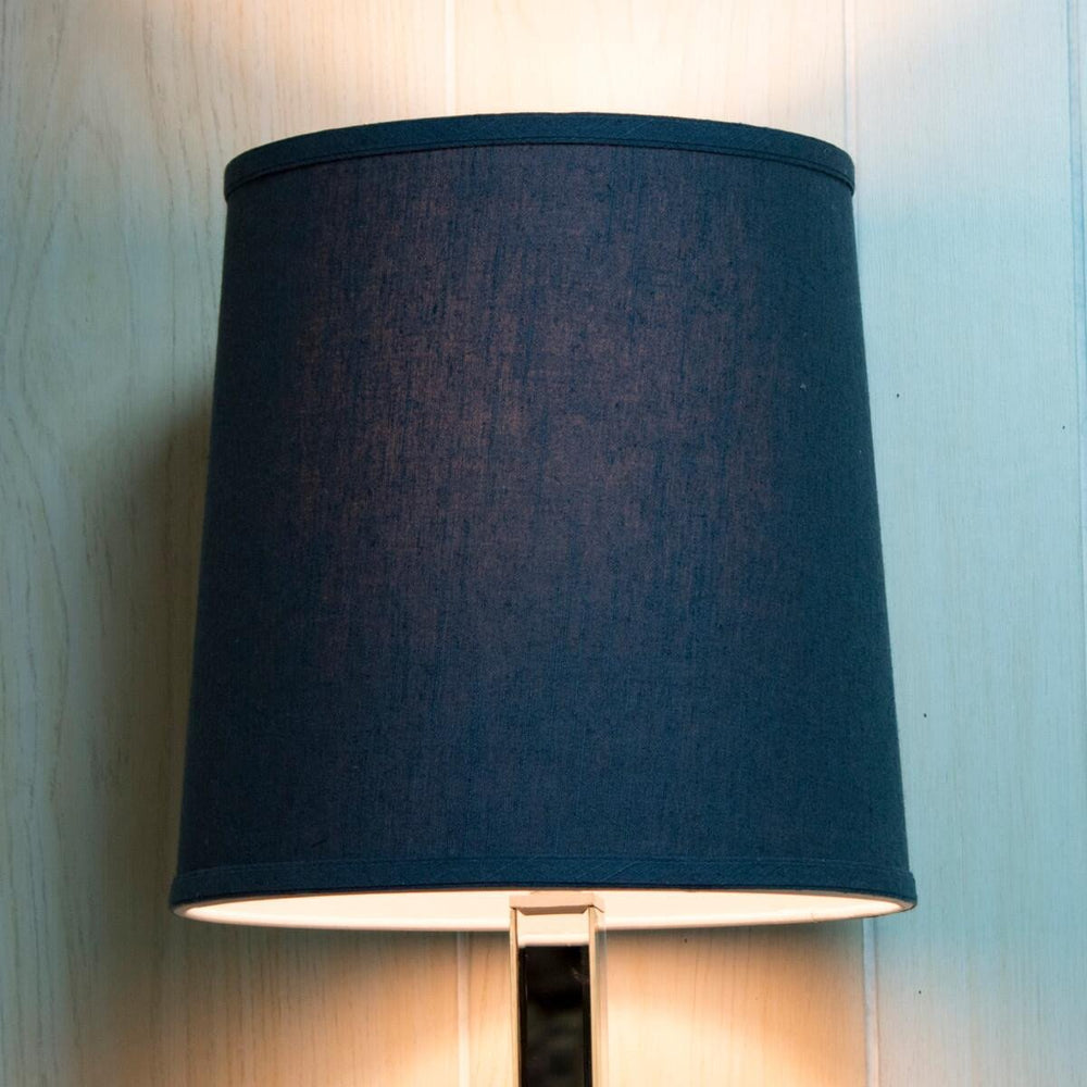 12"W x 12"H Drum Lamp Shade Textured Slate Navy Blue