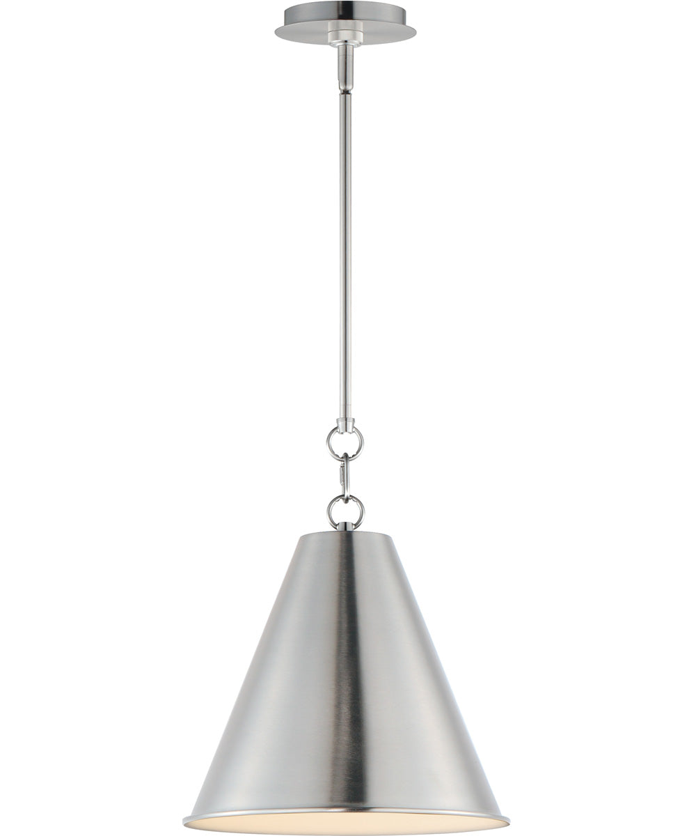 Veritas 12 inch 1-Light Pendant Satin Nickel