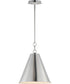 Veritas 12 inch 1-Light Pendant Satin Nickel