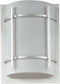 12"H Luna 1-Light Outdoor Wall Lantern Brushed Metal