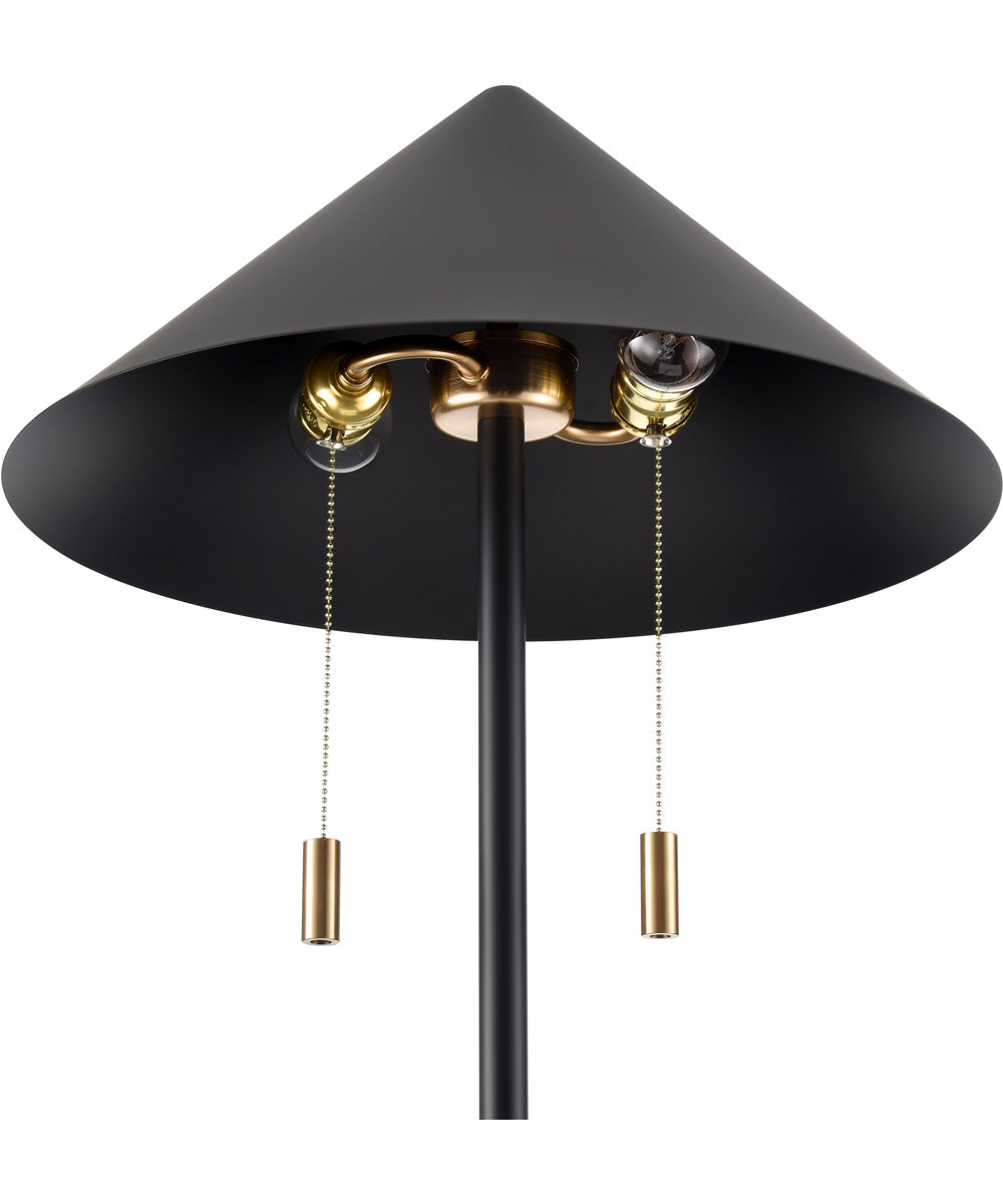 Jordana 58'' High 2-Light Floor Lamp - Matte Black
