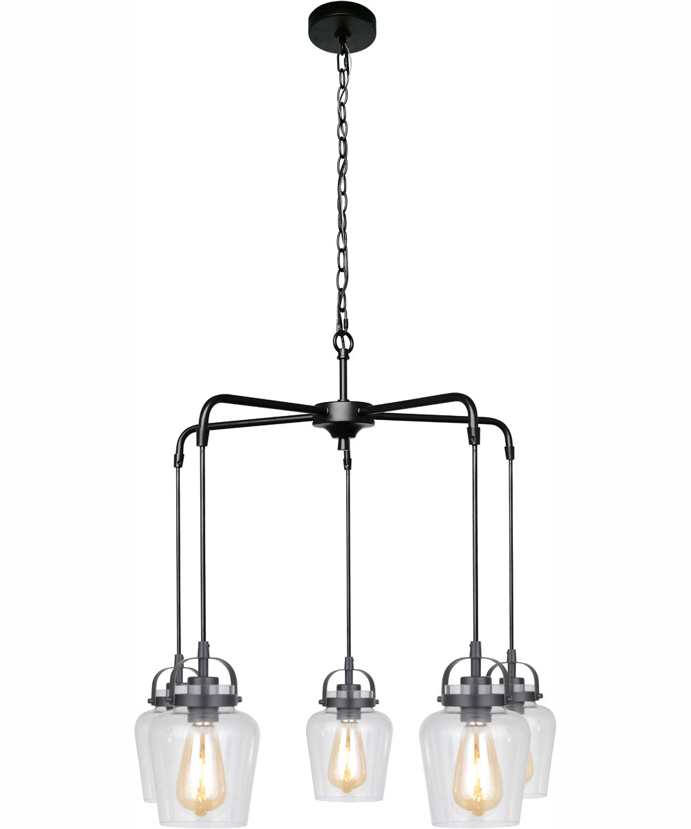 Trystan 5-Light Chandelier Flat Black