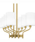 Parkington Small 8-light Island Light Aged Brass