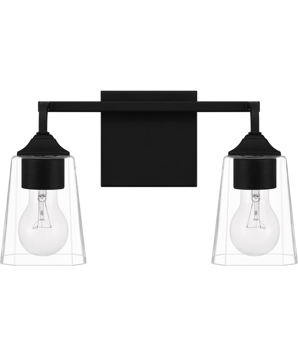 Thoresby Medium 2-light Bath Light Matte Black