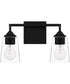 Thoresby Medium 2-light Bath Light Matte Black