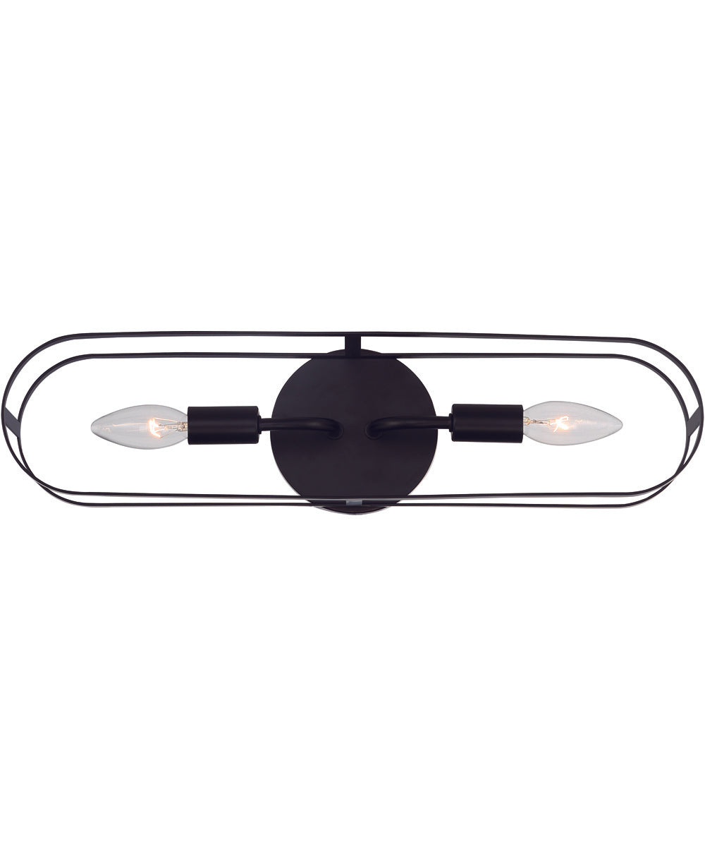 Mindful 2-Light Vanity Flat Black