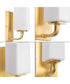 Cowan 1-Light Modern Etched Opal Glass Bath Vanity Light Satin Brass