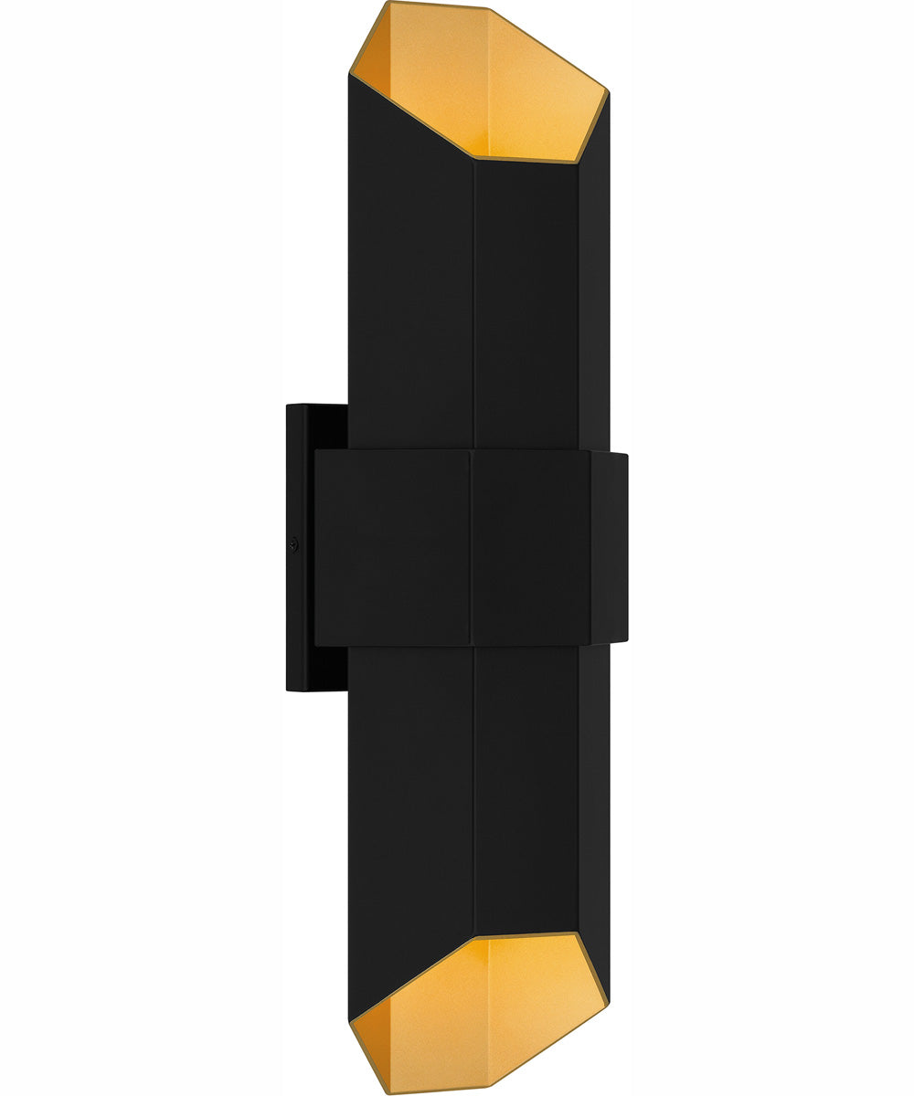 Chasm Large Outdoor Wall Light  Gold Coastal Armour Aluminum Matte Black