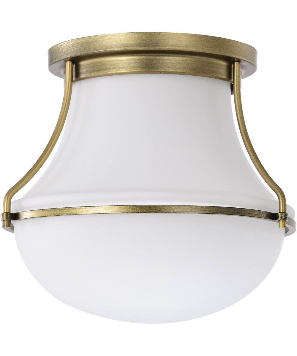 Valdora 1-Light Close-to-Ceiling Natural Brass