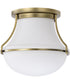 Valdora 1-Light Close-to-Ceiling Natural Brass