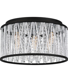 Celeste Medium 5-light Flush Mount Matte Black