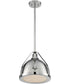 13"W Barbett 1-Light Pendant Polished Nickel