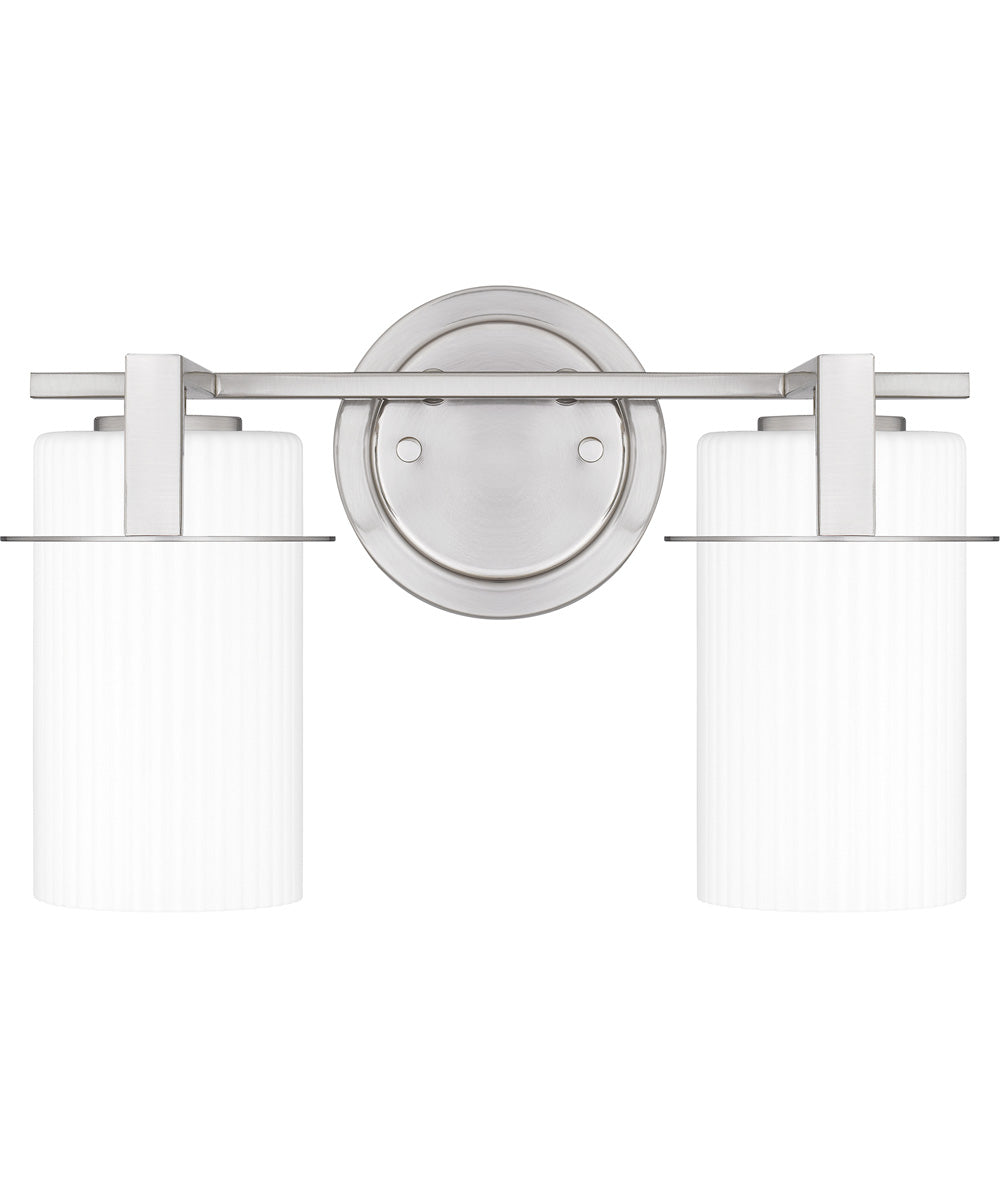 Seymour Medium 2-light Bath Light Brushed Nickel