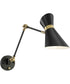 Jared 1-Light Metal Wall Lamp Antique Brass/Black/Metal Shade