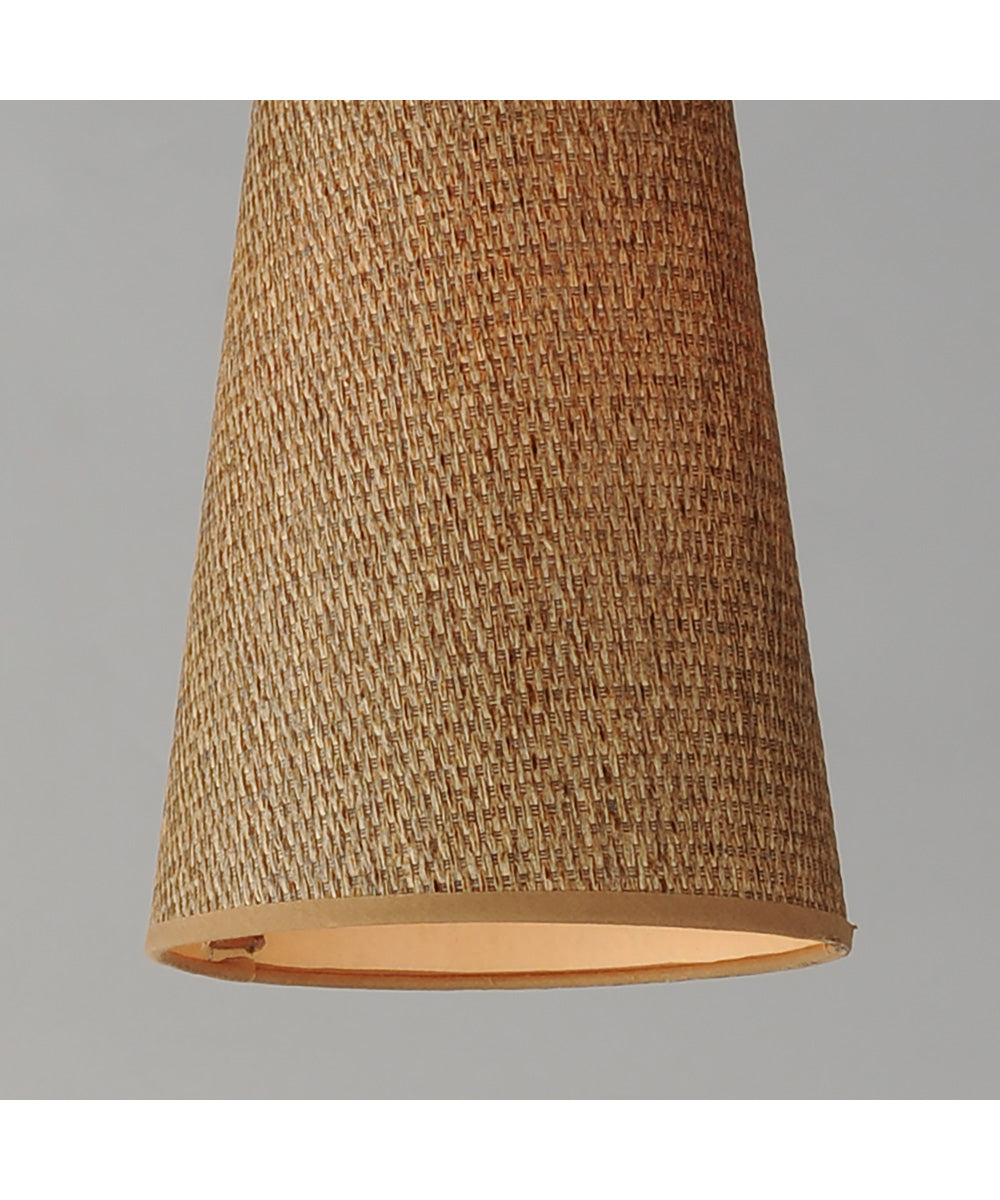 Sumatra 7 inch Elongated Pendant Natural Aged Brass