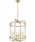 Merrick 6-light Entry Foyer Hall Chandelier Aged Silver Leaf