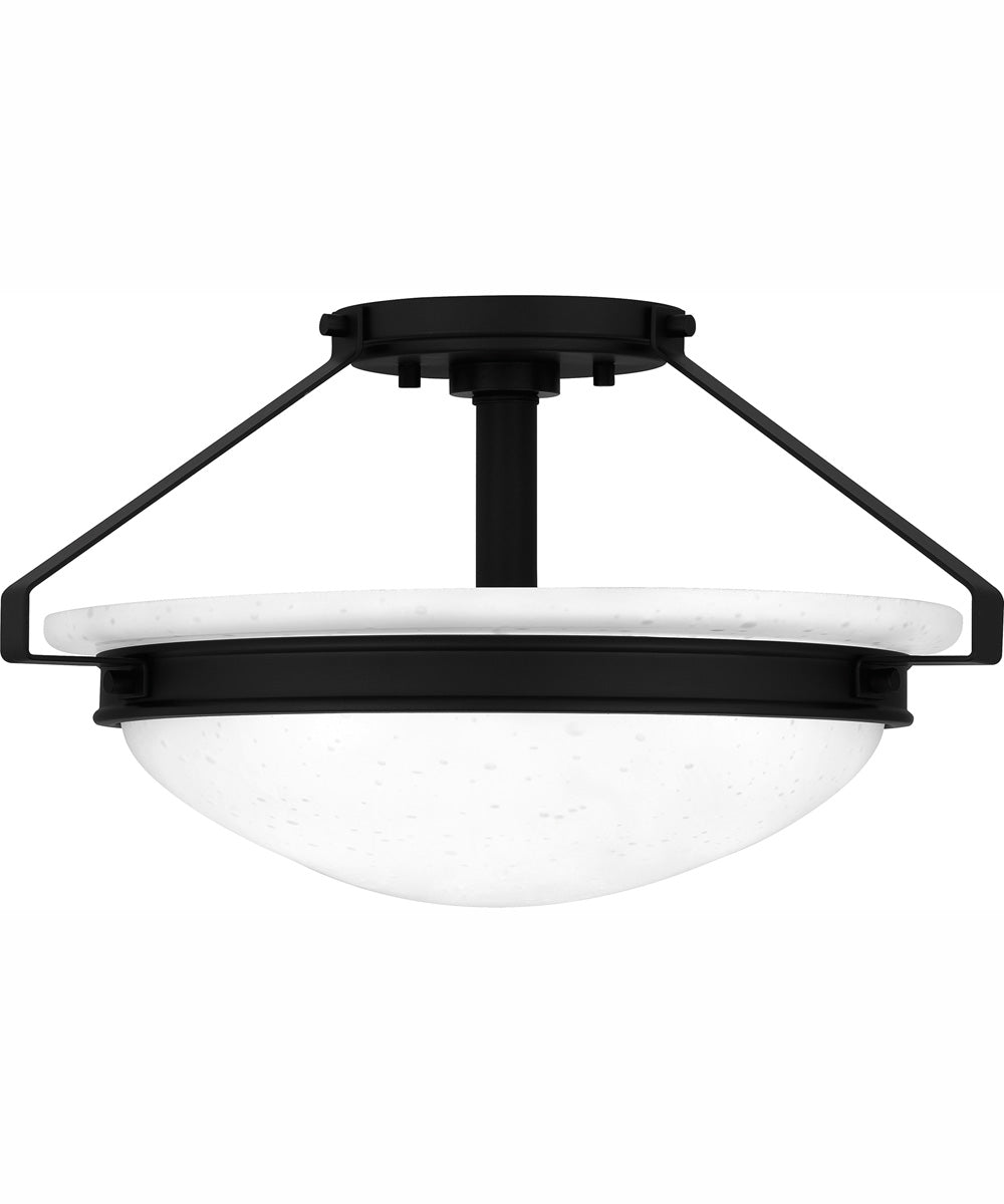Quoizel Semi-Flush Mount Medium 2-light Semi Flush Mount Matte Black