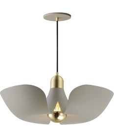 Poppy 18 inch Pendant Silver Gold / Satin Brass
