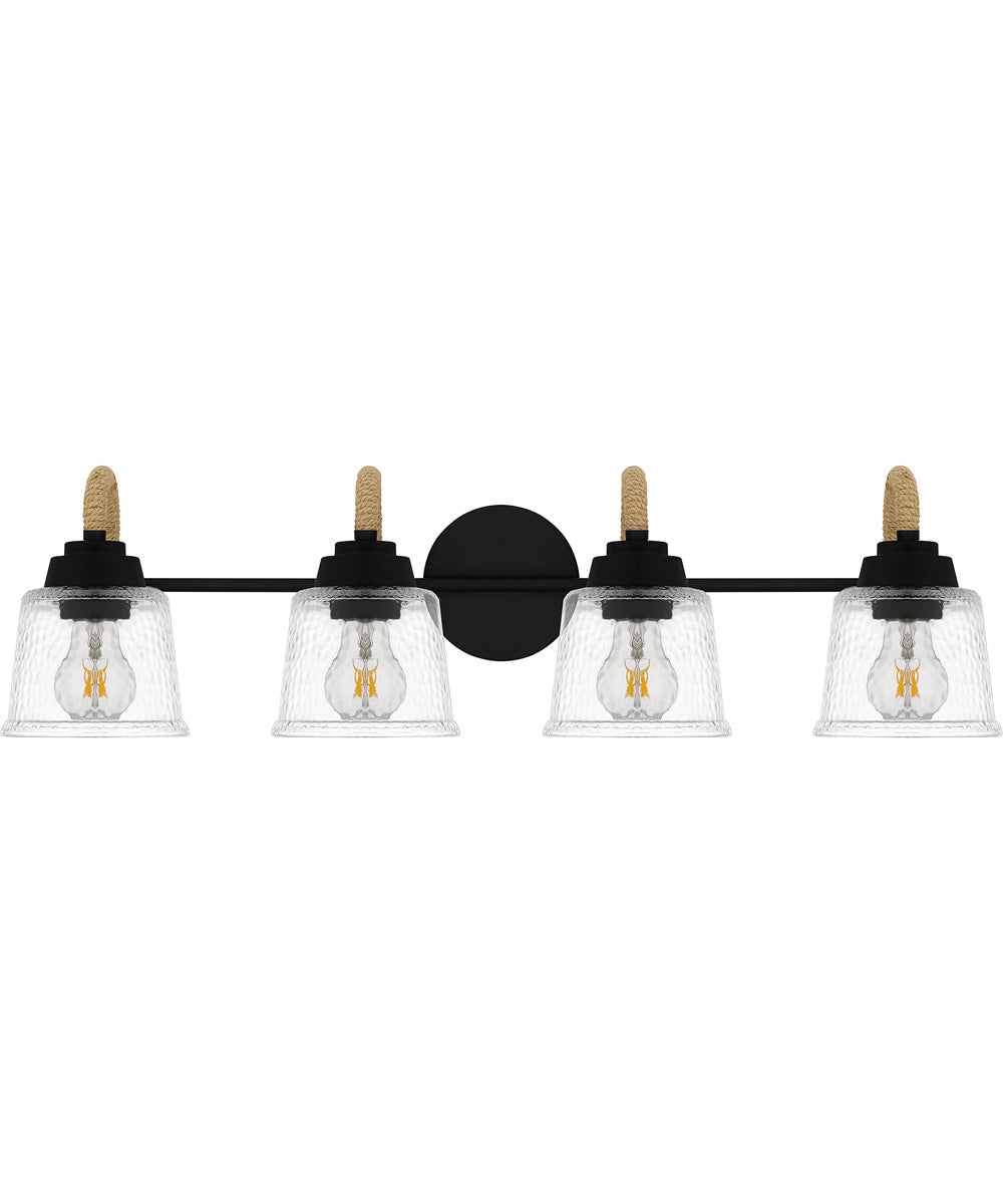 Seabreeze Extra Large 4-light Bath Light Matte Black