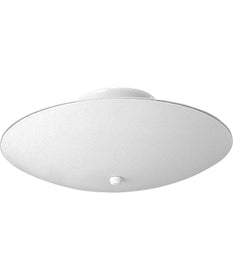 14-1/2" Round Glass 3-Light Close-to-Ceiling White