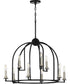 Seneca 9-Light Farmhouse Chandelier Light Matte Black