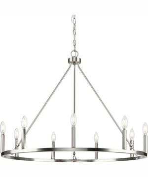 Gilliam 9-Light New Traditional Chandelier Brushed Nickel