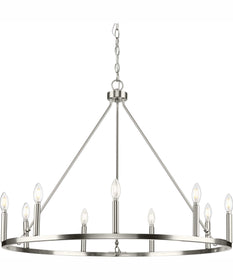 Gilliam 9-Light New Traditional Chandelier Brushed Nickel