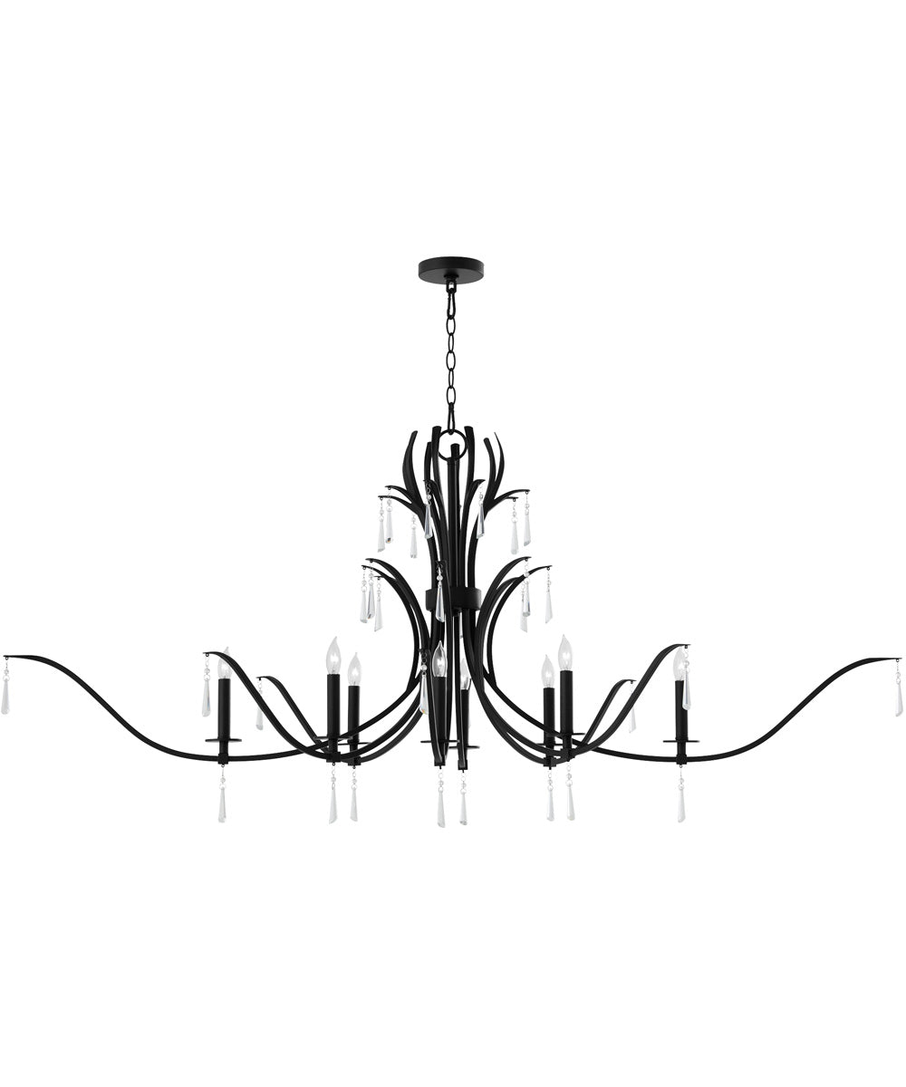 Majesty 8-light Chandelier Matte Black