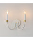 Charlton 2-Light Wall Sconce Weathered White/Gold Leaf