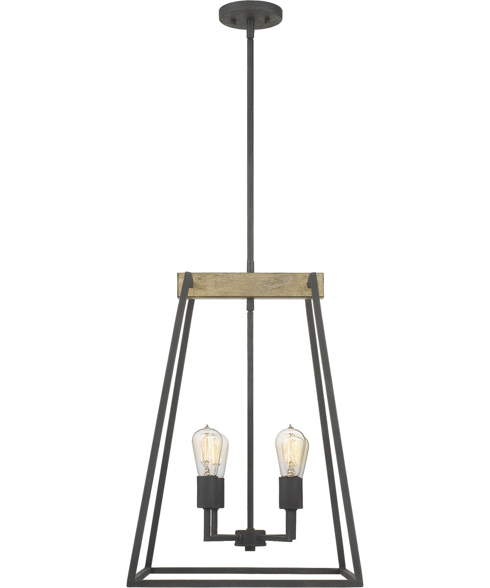 Brockton 4-light Pendant Grey Ash