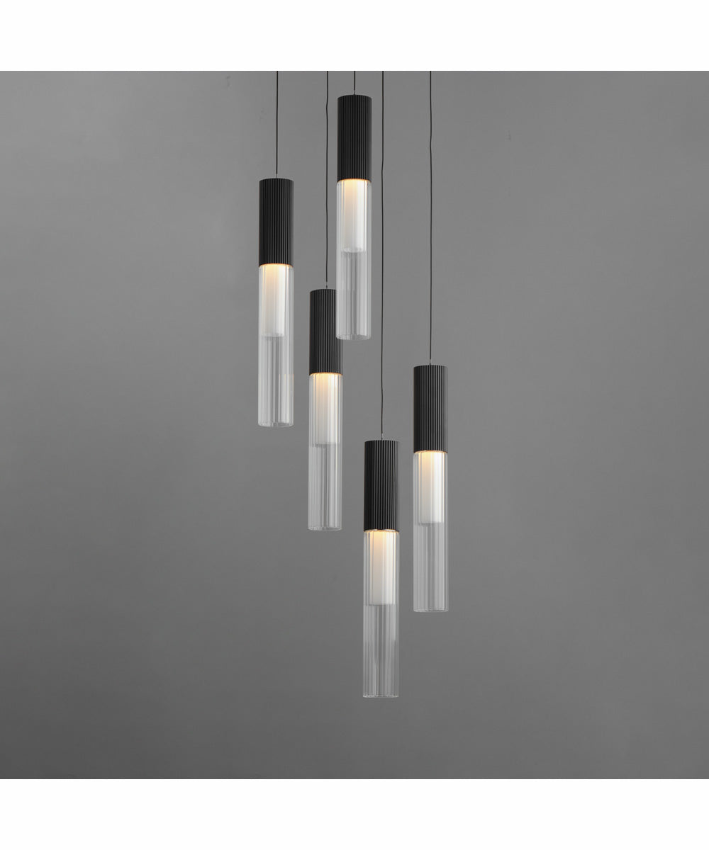 Reeds 5-Light LED Pendant Black