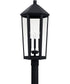 Ellsworth 3-Light Outdoor Post Mount Rain or Shine - Black with Clear Glass