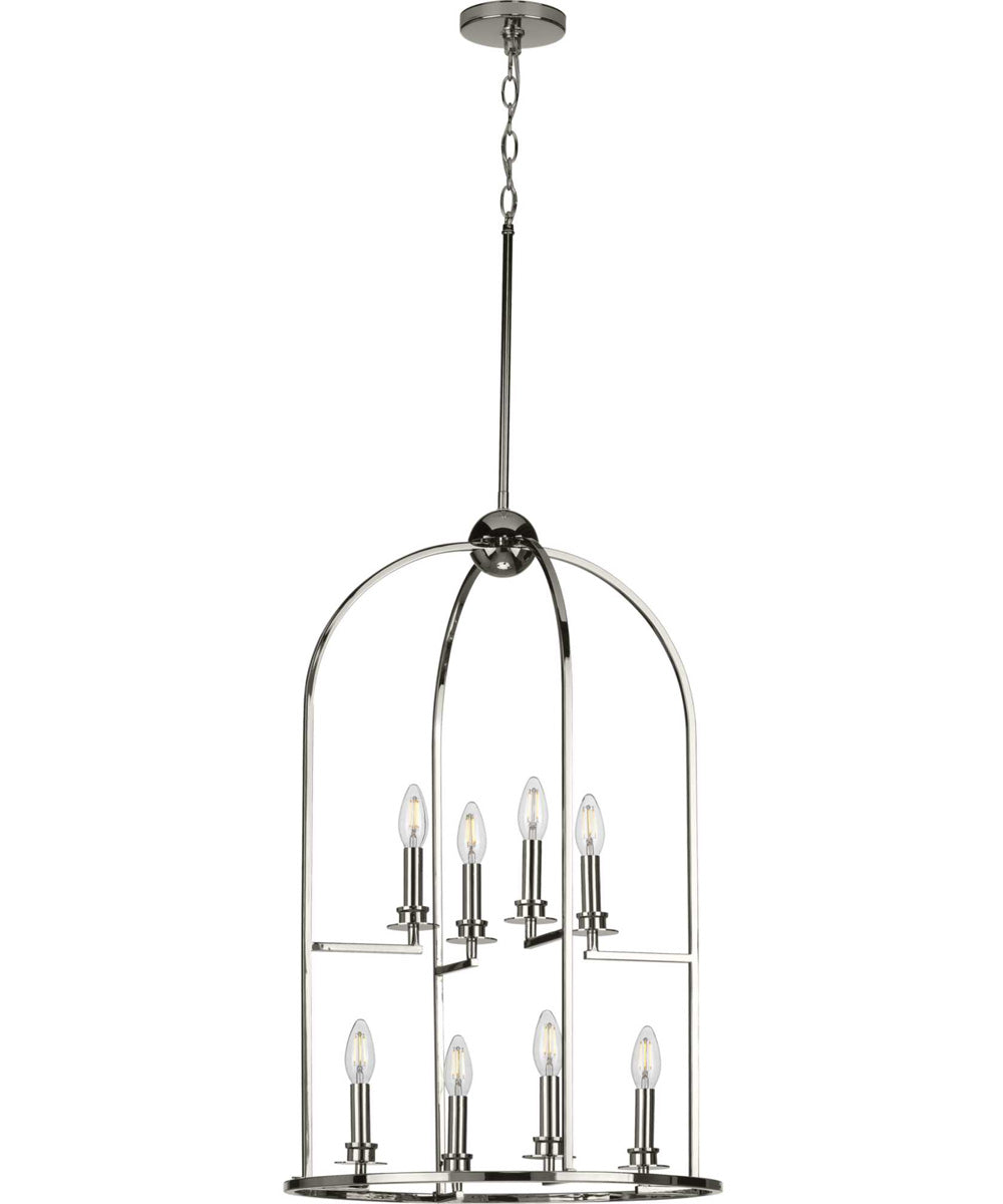 Seneca 8-Light Farmhouse Pendant Light Polished Nickel