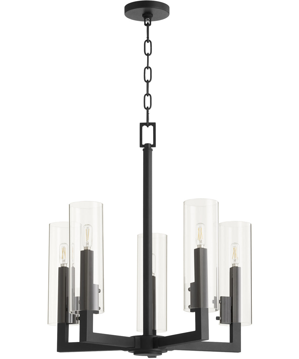 Harbin 5-light Chandelier Textured Black