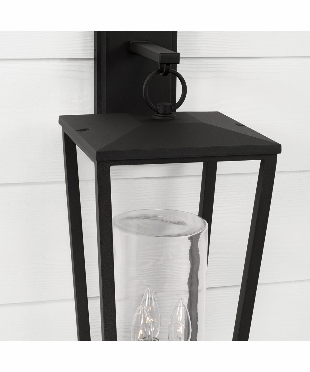 Elliott 3-Light Outdoor Wall-Lantern Rain or Shine - Black