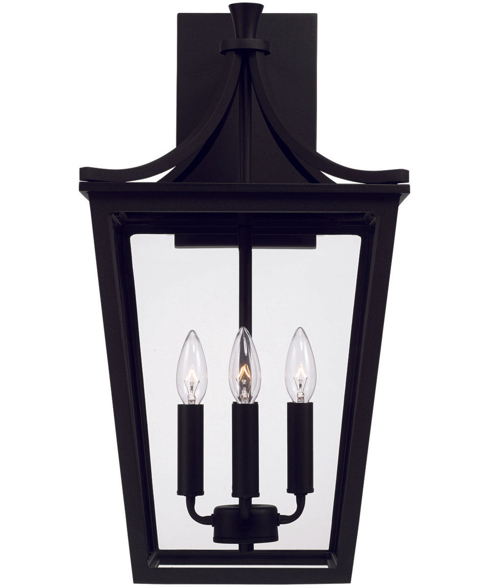 Adair 4-Light Outdoor Wall-Lantern Rain or Shine - Black