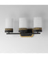 Ruffles 3-Light Bath Vanity Black / Antique Brass