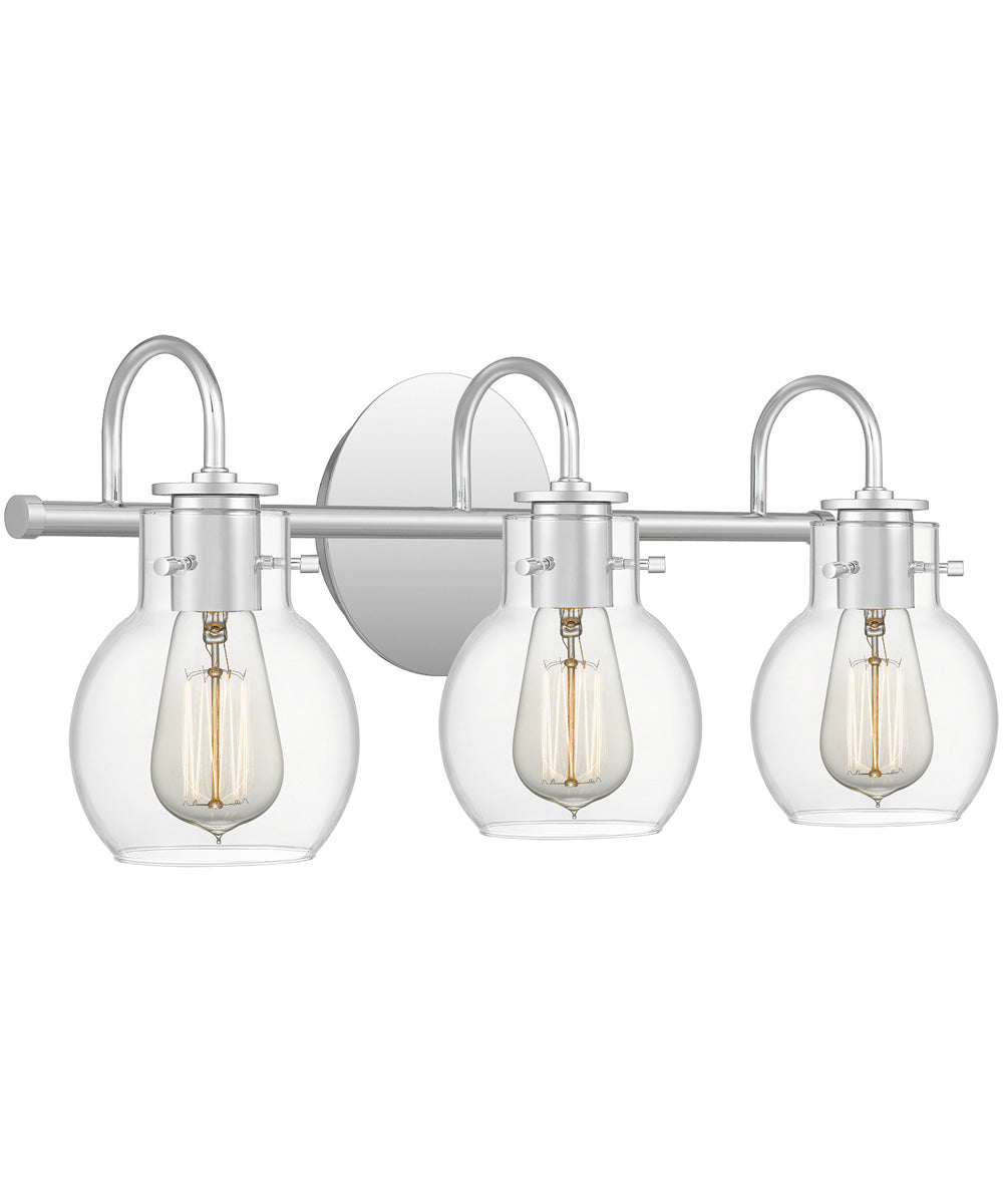 Andrews Large 3-light Bath Light Polished Chrome