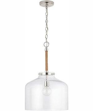 Corde 1-Light Pendant Polished Nickel