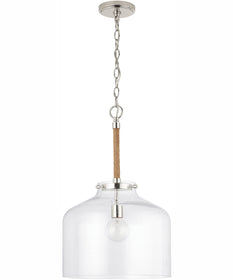 Corde 1-Light Pendant Polished Nickel