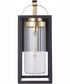 Neo 1-Light Outdoor Wall Lantern Midnight Satin Brass